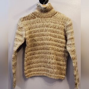 Columbia Sportswear Brown Heathered Cropped Turtleneck Women's Small (W6)